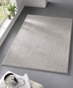 Alfombra de pelo liso Qualis - Gris - sfeer