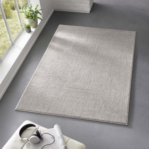 Alfombra de pelo liso Qualis - Gris - sfeer