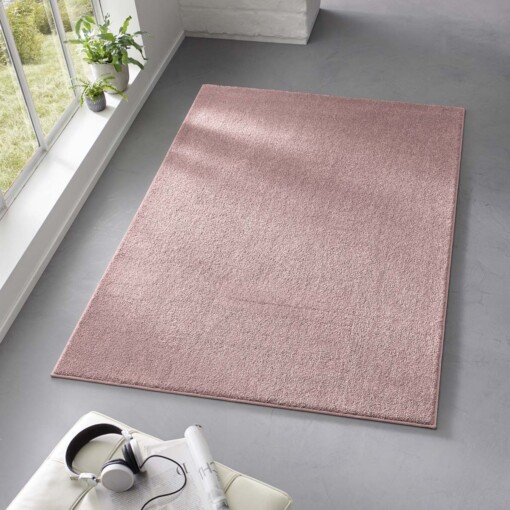 Alfombra de pelo liso Qualis - Rosa - sfeer