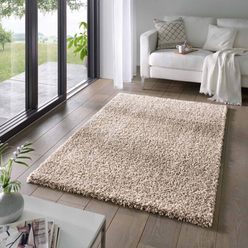 Alfombra de pelo largo Classic - Beige - sfeer