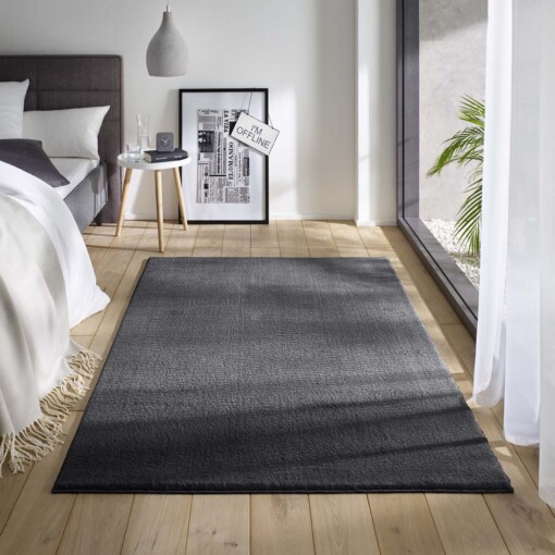 Alfombra suave Loft - Antracita (lavable a 30 °C) - sfeer