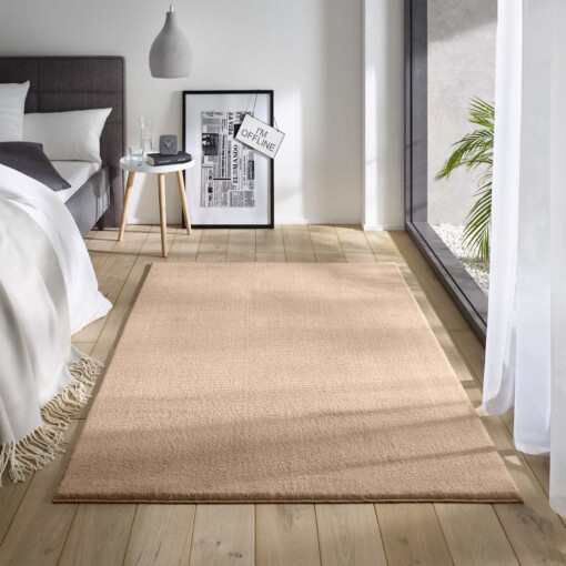 Alfombra suave Loft - Beige (lavable a 30 °C) - sfeer