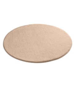 Alfombra redonda suave Loft - Beige (lavable a 30°C) - overzicht schuin