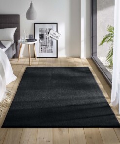 Alfombra suave Loft -  Negra (lavable a 30 °C) - sfeer