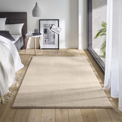 Alfombra suave Loft - Crema (lavable a 30 °C) - sfeer