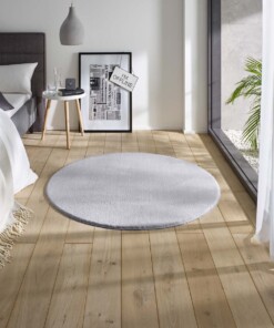 Alfombra redonda suave Loft - Gris (lavable a 30°C) - sfeer, thumbnail