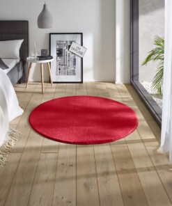 Alfombra redonda suave Loft - Roja (lavable a 30°C) - sfeer, thumbnail