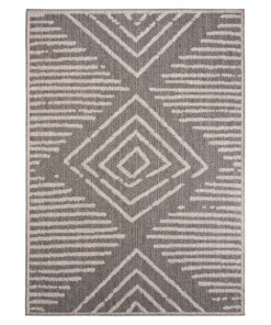 Alfombra de exterior Boho - Gris/Crema - overzicht boven