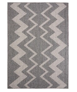 Alfombra de exterior en zigzag Sunny - Azul Oscuro - overzicht boven