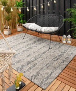 Alfombra de exterior Ravine - Gris Azul/Crema - sfeer