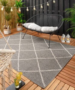 Alfombra de exterior estilo escandinavo Verner Gris/Crema - sfeer