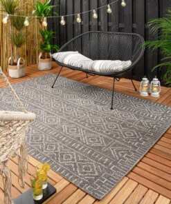 Alfombra de exterior Aztec Dreams - Gris Oscuro - sfeer