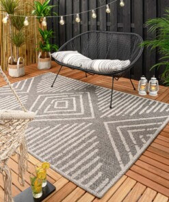 Alfombra de exterior Boho - Gris/Crema - sfeer