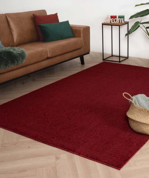 Alfombra de pelo liso Fine - Rojo - sfeer