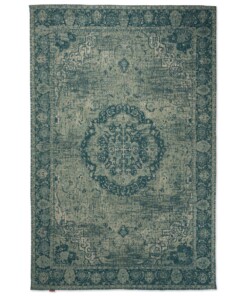 Alfombra vintage - Traditions - Azul Gris - overzicht boven