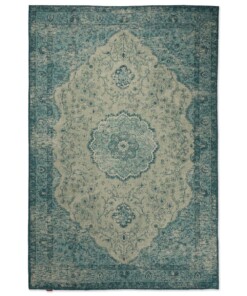 Alfombra vintage - Village - Azul Gris - overzicht boven