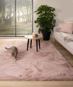 Alfombra suave de pelo largo - Comfy Plus - Rosa - sfeer