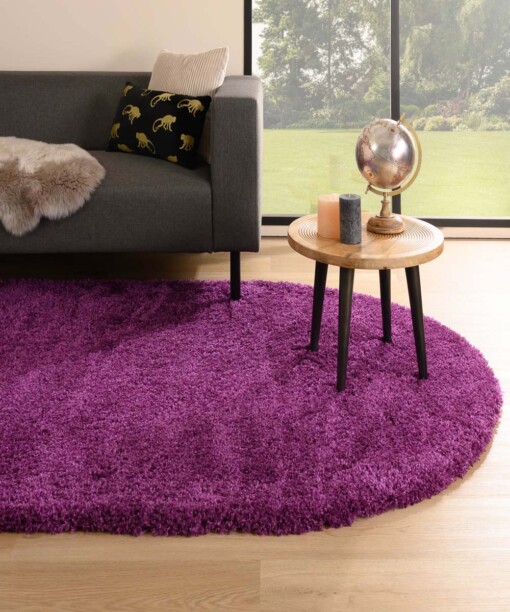 Alfombra ovalada de pelo largo - Cozy Shaggy Violeta - sfeer