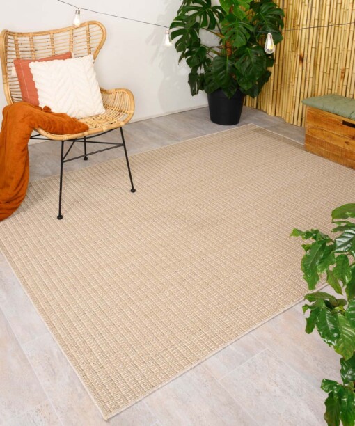 Alfombra de exterior Sunny - Beige - sfeer