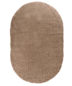 Alfombra ovalada de pelo largo - Cozy Shaggy Beige - overzicht boven