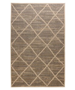 Alfombra de exterior a rombos Sunny - Beige - overzicht boven