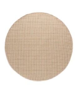 Alfombra redonda de exterior Sunny - Beige - overzicht boven