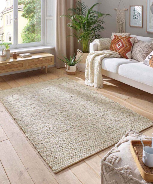 Alfombra de lana - Kaia Crema/Beige