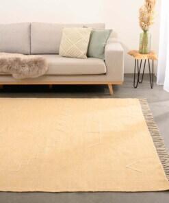 Alfombra Boho - Cueva Amarillo/Beige - sfeer