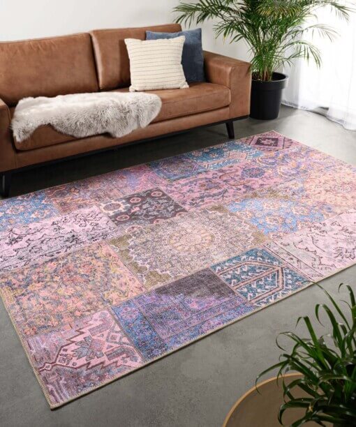 Alfombra patchwork - Fade Dreamer Violeta - sfeer