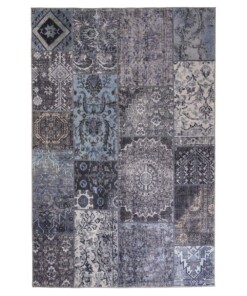 Alfombra patchwork - Fade Dreamer Negro/Multicolor - overzicht boven