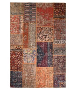 Alfombra patchwork - Fade Heritage Azul/Multicolor - overzicht boven