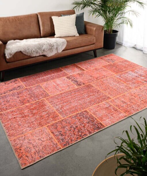 Alfombra patchwork - Fade Heritage Terracota - sfeer