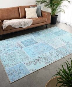 Alfombra patchwork - Fade Heritage Turquesa - sfeer, thumbnail