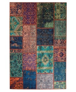 Alfombra patchwork - Fade No.1 Multicolor - overzicht boven