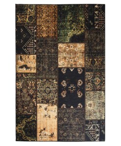 Alfombra patchwork - Fade No.1 Verde Oliva - overzicht boven