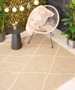 Alfombra de rombos para exterior - Retreat Beige