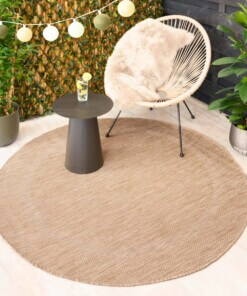 Alfombra redonda de exterior - Sunset Beige