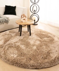 Alfombra redonda Shaggy - Meadow Beige