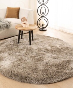 Alfombra redonda Shaggy - Meadow Gris