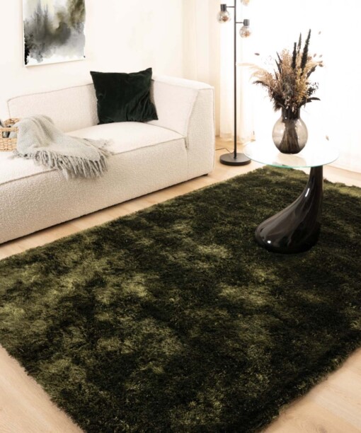 Alfombra Shaggy - Spark Verde Oliva