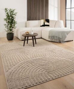 Alfombra de estilo escandinavo - Arc Curve Beige