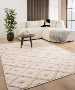 Alfombra de estilo escandinavo - Arc Diamond Crema