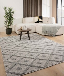 Alfombra de estilo escandinavo - Arc Diamond Gris Claro