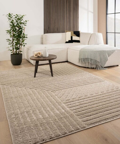 Alfombra de estilo escandinavo - Arc Edge Beige