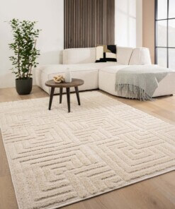 Alfombra de estilo escandinavo - Arc Shade Crema