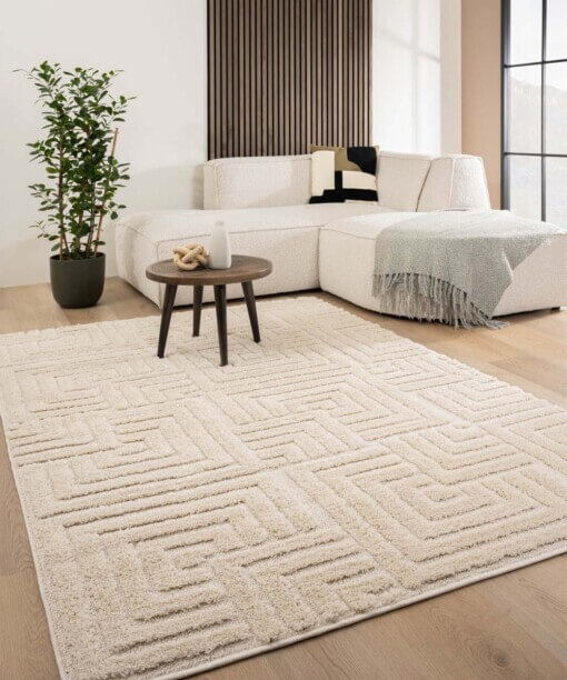 Alfombra de estilo escandinavo - Arc Shade Crema