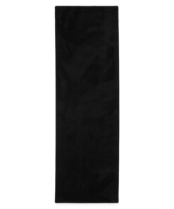 Alfombra de pasillo suave de pelo liso - Plush Negro - overzicht