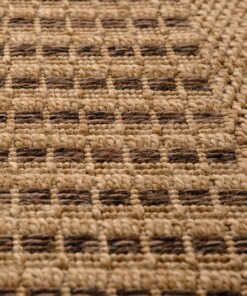 Alfombra de balcón efecto yute - Boho Stripe Beige/Marrón - close up