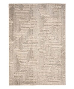 Alfombra moderna - Fancy Maze Crema/Negro - overzicht