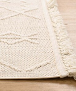 Alfombra - Knit Tribe Blanco - close up